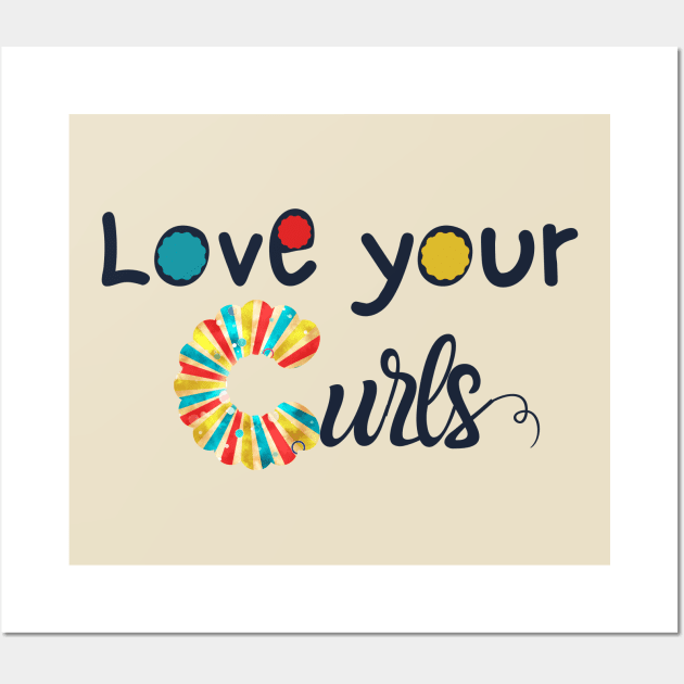 Love your curls - Blue Wall Art by SalxSal